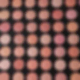 A selection of pastel cream blush shades on a makeup palette
