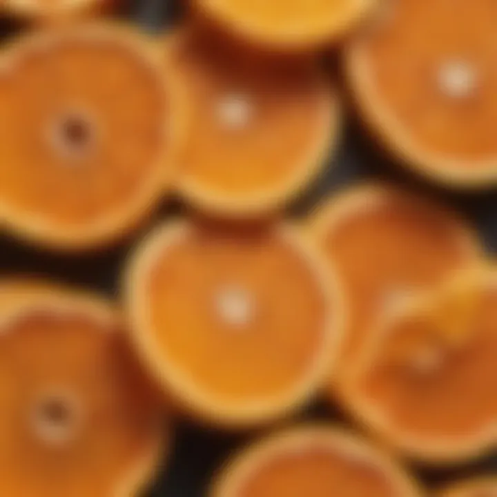 Close-up of orange slices showcasing vitamin content