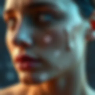 An artistic representation of skin cells rejuvenating, showcasing the anti-aging effects of retinol.