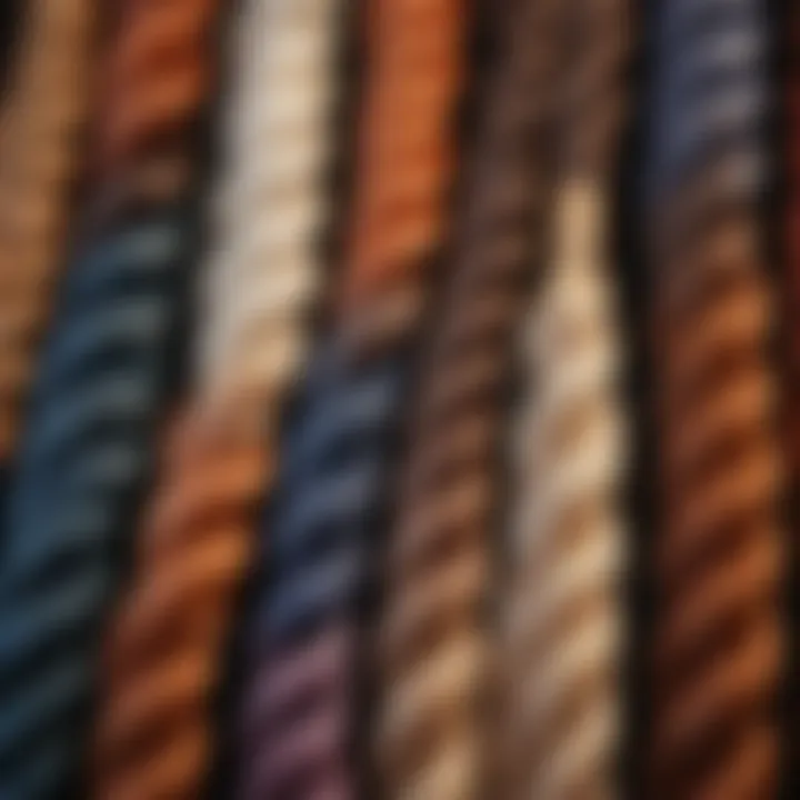 A vibrant display of various hair materials used in braiding.