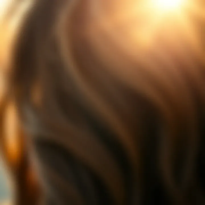 Lush and Healthy Hair Close-up of lush, healthy hair in natural sunlight