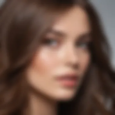 A close-up of shiny, healthy hair after treatment.