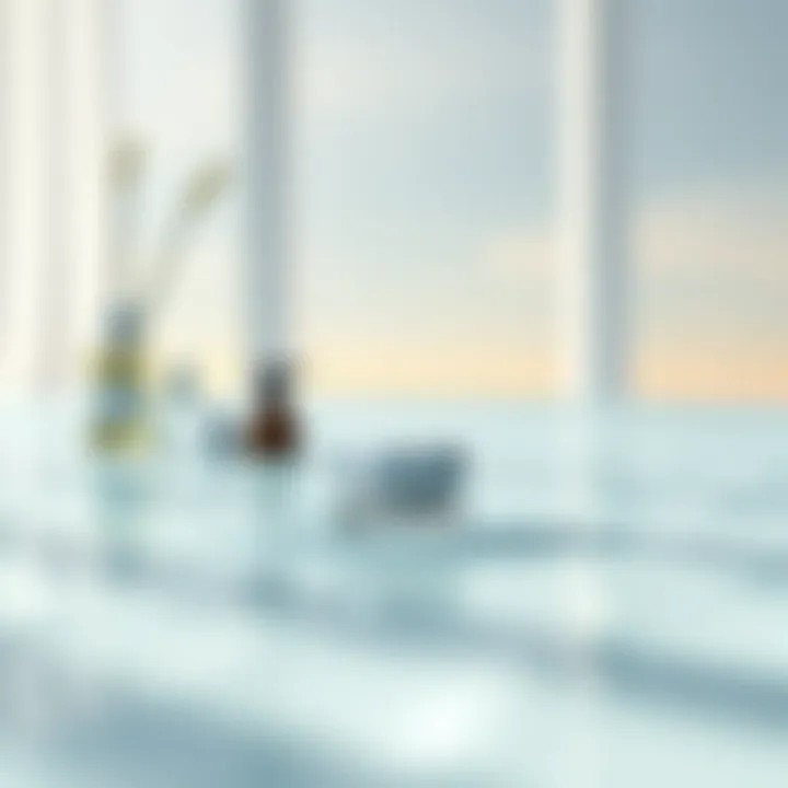Tranquil Skin Hydration Atmosphere A serene setting illustrating skin hydration and care