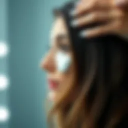 Shiny hair product application