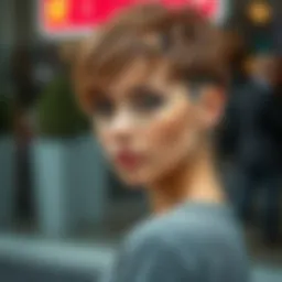 Stylish short haircut showcasing modern trends