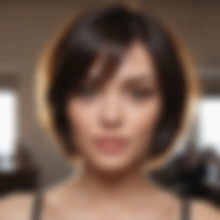 Stylish bob haircut suitable for a square face