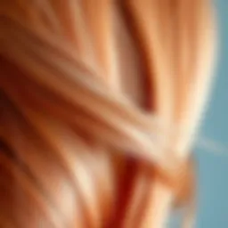 Vibrant strawberry blonde hair color swatch