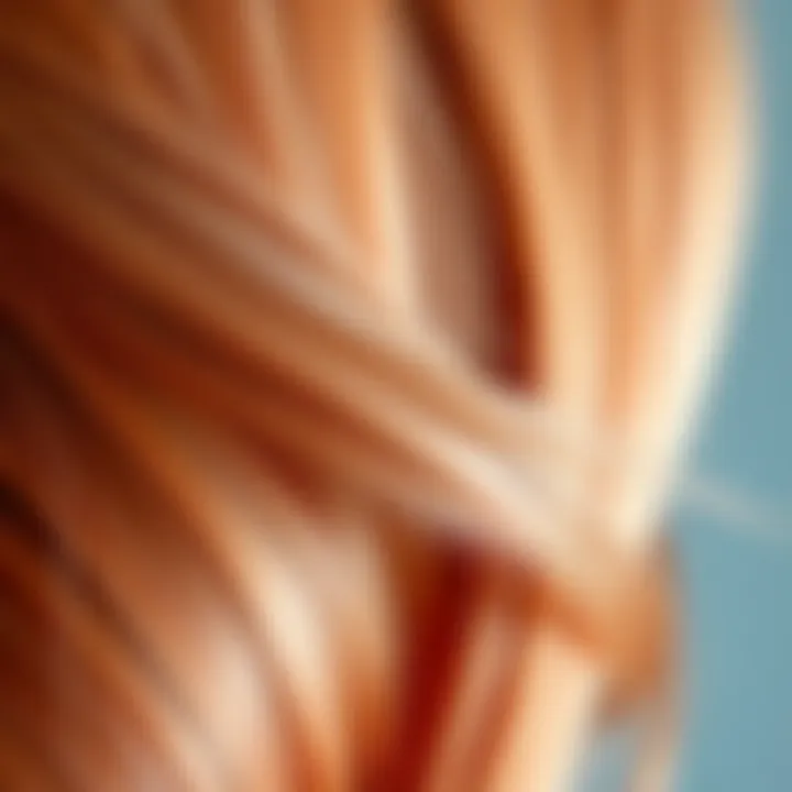 Vibrant strawberry blonde hair color swatch