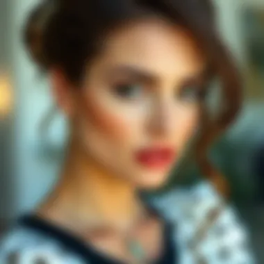 Half-up half-down hairstyle adorned with accessories