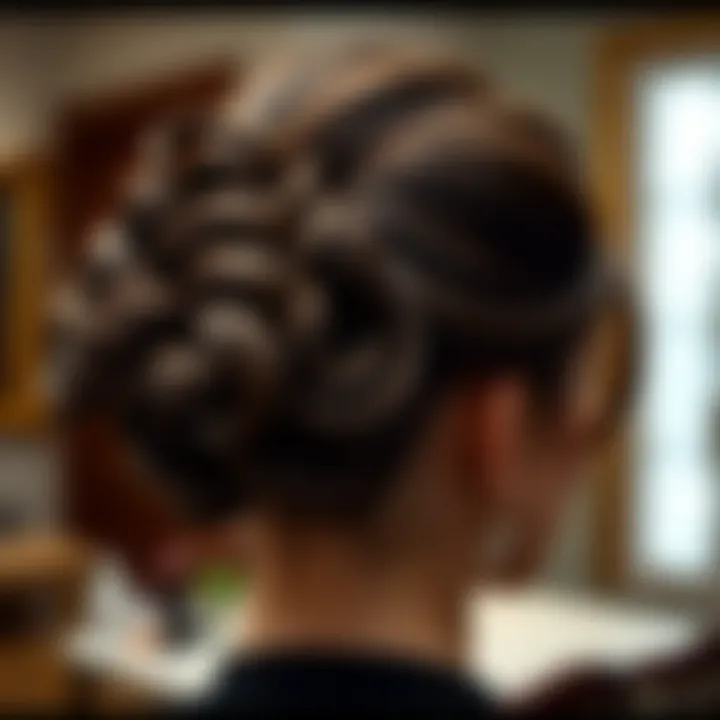 A stylish updo showcasing sweet hair model techniques