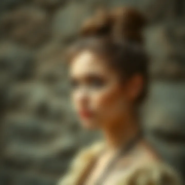 Historical representation of bun hairstyles through time