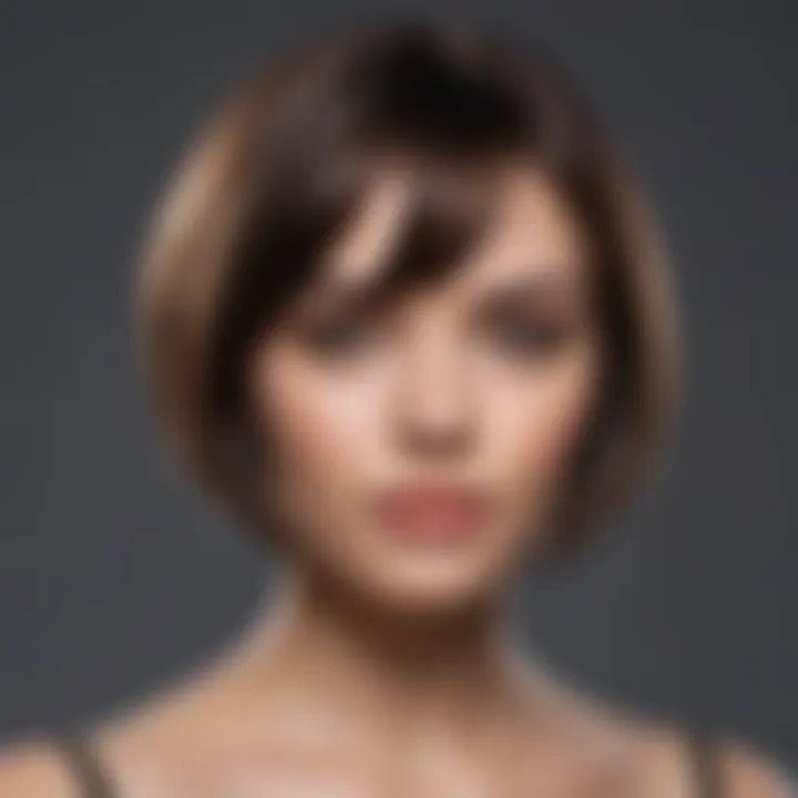 Short bob hairstyle for enhancing facial features