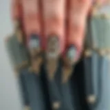 Elegant long nails with intricate designs