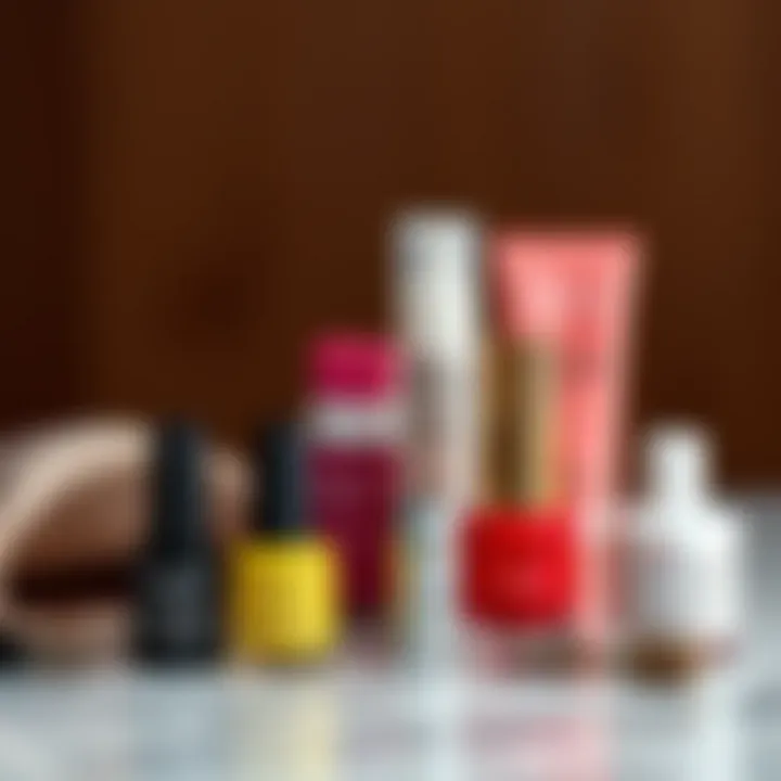 A collection of nail care products for maintaining long nails
