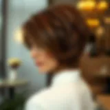 Elegant V-shaped haircut showcasing texture and movement