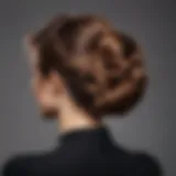 Elegant wavy bun hairstyle suitable for formal occasions