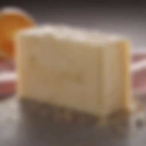 A close-up of a bar of soap specifically formulated for oily skin.