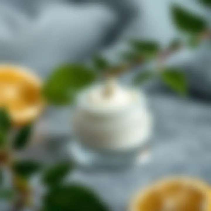 Luxurious Anti-Aging Cream A close-up of a luxurious anti-aging cream with natural ingredients