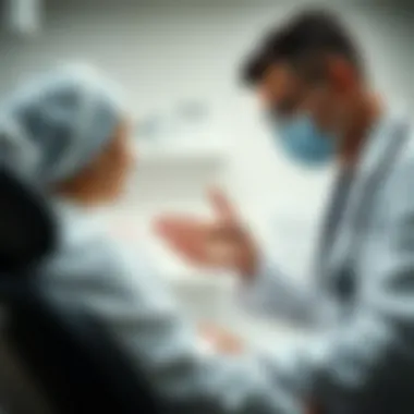 Dermatologist Consultation A dermatologist consulting a client about skin rejuvenation