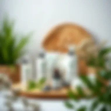 Natural Skincare Products A serene spa environment showcasing natural skincare products